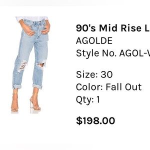 Brand new Agolde jeans